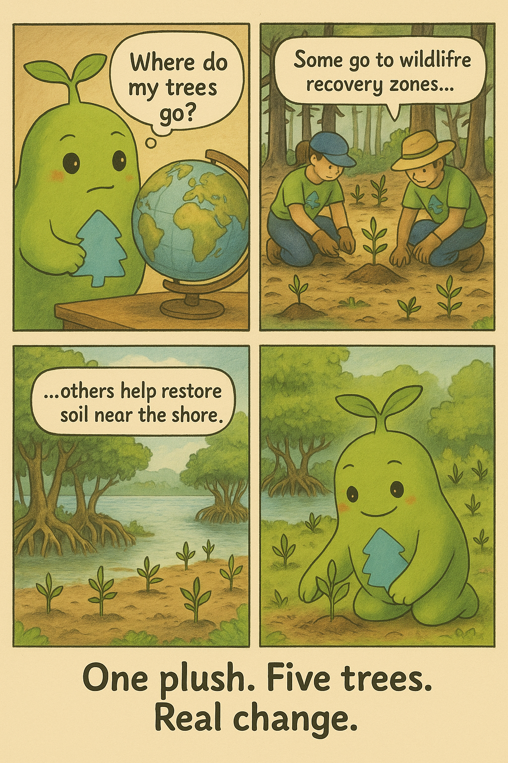 Parker the Planter in the forest